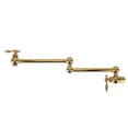 thumbnail image 4 of Stretchable Swing Arm Sink Faucet, Swing Arm Kitchen Faucet Scratch Resistance  For Home  Gold, 4 of 8