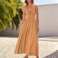 thumbnail image 3 of Zpanxa Women's Beach Dress Strappy Backless Sundress for Vacation French Style, 3 of 8