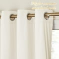 thumbnail image 2 of NICETOWN Velvet Blackout Curtains for Living Room, Thermal Insulated Room Darkening Drapes Grommet Heavy Duty Privacy Velvet Curtains, 52"x102", Ivory White, Set of 2, 2 of 7