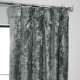 thumbnail image 3 of Exclusive Fabrics  Lush Crush Velvet Curtains - Room Darkening Curtain for Bedroom & Living Room (1 Panel) 50 X 96 - Stone Grey, 3 of 5