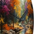 thumbnail image 3 of Designart "Colorful Neo Primal Forest composition II" Forest Oversized Wall Clock, 3 of 5