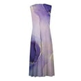 thumbnail image 4 of Titcea Summer Dresses for Women 2026 Deep V Neck Sleeveless Wrapped Chest Flowy Maxi Dresses Fashion Printed Casual Elegant Dresses, Gifts for Mom/Her, 4 of 5