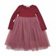 thumbnail image 4 of Ropa para niños Las niñas son suaves para no tener amigos, vestido de gasa hinchada de manga larga de algodón, vestido de princesa, 4 of 6