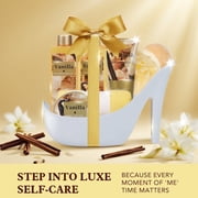 Spa Luxetique Gift Baskets for Women, 8 Pcs Vanilla Bath Sets Birthday Gift Ideas for Her, Body Self Care Kits for Mom, Girlfriend