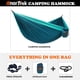 thumbnail image 4 of AnorTrek Hamaca para Acampar, Hamaca de paracaídas portátil súper liviana con Dos Correas para árboles Hamacas para árboles de Viaje de Nylon Simples o Dobles para Acampar Mochilero Senderismo Azul y, 4 of 5