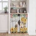 thumbnail image 6 of Sunflowers Trucks Kitchen Curtains 54 Inch Length, Spring Farmhouse Eucalyptus Gray Wooden Tiers Curtains for Bathroom Bedroom Cafe, Light Filtering Small Window Treatment Drapes 2 Panels 42"Wx54"L, 6 of 8