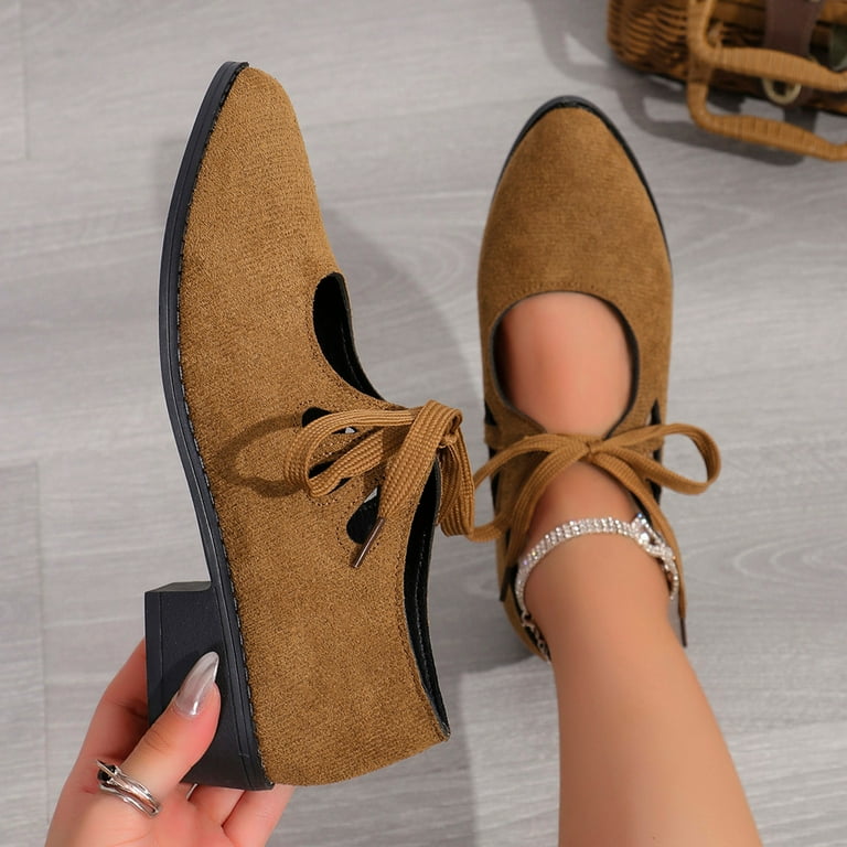 Wingtip Oxford Heels Womens Wingtips Women's Chunky High Heels