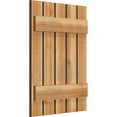 thumbnail image 2 of 18 7/8"W x 26"H TimberCraft Five 3 3/8" Boards Spaced Board-n-Batten Shutters, Rough Sawn Western Red Cedar (Per Pair), 2 of 13