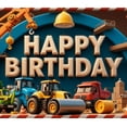 thumbnail image 4 of Construction Theme Happy Birthday Banner Colorful Vehicles Design Party Backdrop for Kids Celebration Event Decoration, 4 of 8