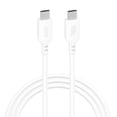 thumbnail image 3 of onn 10 ft USB-C to USB-C Charging Cable, USBIF Certified, White - Compatible with iPhone 16/15 Series, Samsung Galaxy, Note, Pixel Devices, iPad Pro, 3 of 8