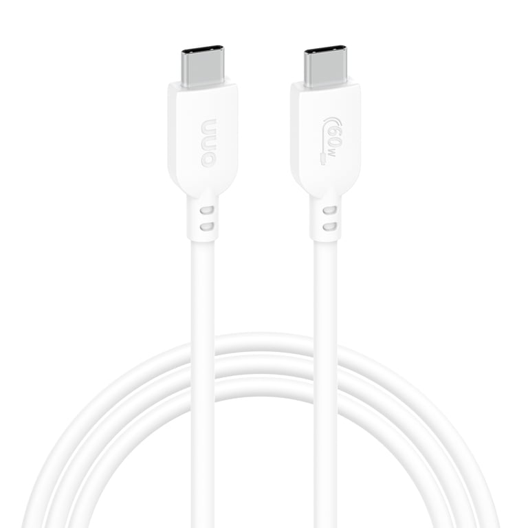 onn 10 Ft USB-C to USB-C Charging Cable, White photo 3