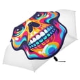 thumbnail image 4 of Rainbow Cute Skull Head Compact Sun Umbrella Windproof Travel Umbrellas for Rain Strong Portable UV Protection, 4 of 8
