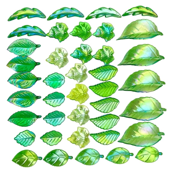 Sophisticated Clear Green Leaf Pendants Unique Shapes Craft Beads Adornment For Necklace Bracelet Making Supplies