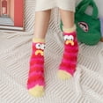 thumbnail image 2 of Xfvqtps Womens Funny Socks Three Dimensional Quirky Socks Fuzzy Cozy Fluffy Cartoon Design Socks Funny Cute Plush Socks Red-01, 2 of 5