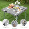 thumbnail image 4 of Gray Christmas Tree Pattern Square Fitted Tablecloth with Elastic Edge,Square Table Cover,Washable Elastic Table Cover for Home Kitchen Party Decor 36"x36", 4 of 6