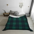 thumbnail image 6 of Black Watch Plaid Pattern Throws Blanket Fleece Soft Cozy Warm Plush for Travel Chair Bedroom Living Room Sofa 80"x60", 6 of 7
