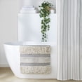 thumbnail image 6 of Grey Woven Texture Stripe Bath Rug – 20x32" Soft Absorbent Bathroom Rug for Shower & Tub Area, 6 of 12