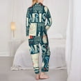 thumbnail image 5 of Kll France And Paris Print Women'S Long Sleeve Pajamas With Pants Sleepwear Loungewear 2 Set-Large, 5 of 9