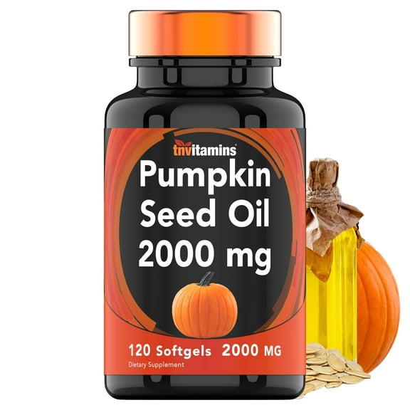 TNVitamins Pumpkin Seed Oil - 2000 mg x 120 Softgels | Pumpkin Seed Oil for Hair & Bladder*