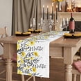 thumbnail image 2 of Yellow Floral Table Runner, Farmhouse Spring Flowers Leaves Washable Cotton Linen Table Runners 36 Inches Long, Dresser Scarf Runner for Nightstand/End Tables/Round Tables 13''x36'' Pastoral, 2 of 9