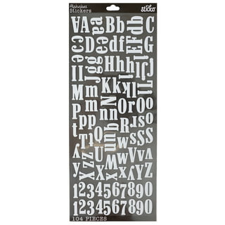  Black 24 Sheets Large Letter Stickers, 318 Pcs 2 Inch Alphabet  Stickers, Vinyl Self Adhesive Letter Stickers for Kids School Project Class  Bulletin Board Crafts Mailbox Home Aldults DIY Decor (Black) 