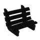 thumbnail image 4 of 1/6th banco de parque en miniatura 12 pulgadas figuras de acción silla juguete para juego de imitación Negro Zulema Dollhouse Park Bench, 4 of 7