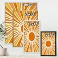 thumbnail image 4 of Designart 'Minimal Bright Shining Orange Sun Rays I' Modern Framed Canvas Wall Art Print, 4 of 5