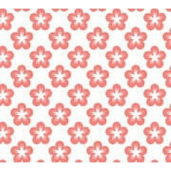 Peach and White and White Flower Edible Cake & Cupcake Image Decoration Frosting Sheet