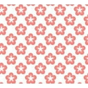 Peach and White and White Flower Edible Cake & Cupcake Image Decoration Frosting Sheet