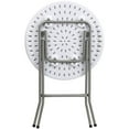 thumbnail image 4 of Pemberly Row Table Pliante Ronde en Plastique/métal de 24 Pouces en Blanc Granit, 4 of 5