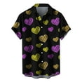 thumbnail image 2 of EGNMCR Chemise de Mode pour Hommes Saint-Valentin Imprimée Poche Unique Chemise Décontractée Ample Imprimée Poche, 2 of 4