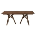 thumbnail image 5 of Cortina 79" Mid-Century Modern White Wood Dining Table with Walnut Legs, 5 of 5
