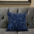 thumbnail image 5 of Leaves Indoor/Outdoor Pillow in Blue Silver 28x28, 5 of 5