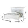 thumbnail image 4 of Sterling King Size Upholstered LED Bed made with wood in White Color, 4 of 4