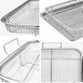 thumbnail image 4 of LQQBOX Air Fryer Basket for Oven, 19.09'' x 12.8'' Extra Large Air Fryer Basket and Pan, Stainless Steel Oven Air Fryer Basket and Tray, 4 of 7