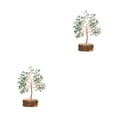 thumbnail image 1 of Inteprter Árbol de cristal de bonsái de piedra: exquisita decoración del hogar con encanto natural, árbol artificial en el interior, aventurina verde 2Conjunto, 1 of 6