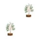 thumbnail image 3 of Advancent Árbol de cristal natural de piedra - Impresionante decoración hecha a mano para el hogar Árbol artificial para interiores aventurina aventurina verde 2Conjunto, 3 of 6