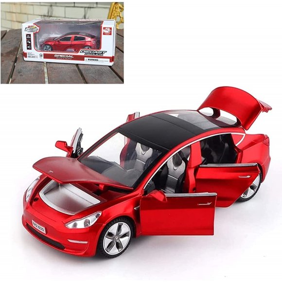 Vehículos de juguete fundidos a presión HUOGUO, modelo 3, coche de aleación a escala 1:32