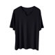 thumbnail image 2 of Fiudx Liquidación de Ofertas Flash Top/Camisa Holgada de Manga Corta con Cuello En V Liso para Mujer, 2 of 5