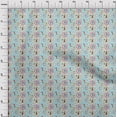 thumbnail image 4 of oneOone Cotton Poplin Aqua Blue Fabric Circus Sewing Fabric By The Yard Printed Diy Clothing Sewing Supplies 56 Inch Wide-aB, 4 of 5