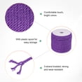 thumbnail image 2 of Uxcell 22 Yards Soft Twisted Rope Trim, 5mm/0.2" Dark Purple Polyester Twisted Silk Rope Cord for DIY Craft, 2 of 2