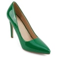 thumbnail image 4 of Delicious Shoes Women Stiletto High Heel Classic Pumps Pointed Toe SCHEME-S Green Patent 11, 4 of 5