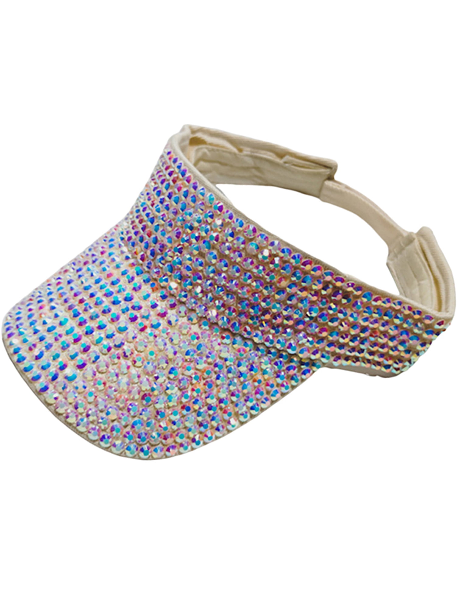 Sunisery Bling Visors for Women Shiny Rhinestones Sport Sun Visor Caps Adjustable Golf Tennis