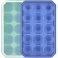thumbnail image 1 of 15 Cube Ice Cubes Easy Release Stackable Ice Cube Molds, 2-Pack (Grey Blue + Green), 1 of 5