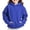 Blue, variant on Hoodies for Girls Size 10,Long Sleeve Solid with Pockets Pullover Sweatshirts Black