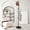 8 hooks, variant on Metal Coat Rack, Modern Clothing Tree with Heavy-weight Slate Base, Small Coat Stand for Entryway/Bedroom/Hallway, Standing Plant Hanger