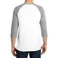 thumbnail image 2 of Mafoose Men's Young Very Important Tee 3/4-Sleeve Raglan Light Heather Grey/ White X-Small, 2 of 4
