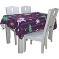 thumbnail image 5 of GZHJMY Dinosaur Funny Christmas Rectangle Tablecloth for Kitchen Dining Room Party Table Cover Home Decor 60"(W) x 90"(L), 5 of 7