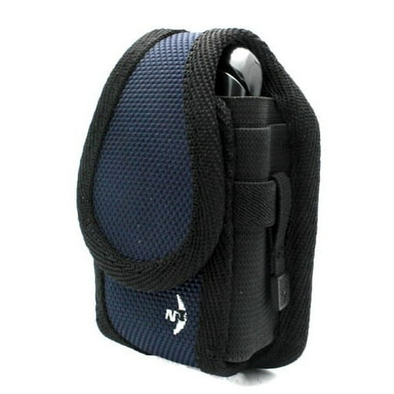 Authentic Blue Nite-Ize Cargo Case Rugged Canvas Cover Belt Clip Holster P3B for Alcatel Cingular Flip 2, Go Flip - Doro PhoneEasy 626 - Kyocera Cadence, DuraXTP - LG 840G