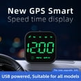 thumbnail image 1 of SPRING Car HUD GPS Head Up Display Speedometer Odometer Car Digital Speed KMH for MPH Green, 1 of 8